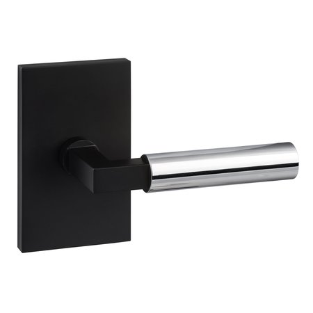 SURE-LOC HARDWARE Sure-Loc Hardware Levanto Dummy Rosette, Flat Black, Smooth Grip in Polished Chrome LV100 FBL GRIP-SM 26